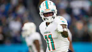 Devante Parker Miami Dolphins Action Shot Wallpaper