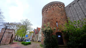 Deventer Medieval Bergkerk Tower Wallpaper