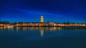 Deventer Skylineat Twilight Wallpaper