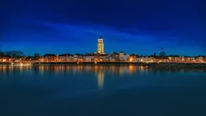 Deventer Skylineat Twilight Wallpaper