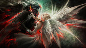 Devil Holding Angel Wallpaper