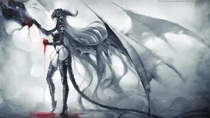 Devil Horns Sketch Art Wallpaper