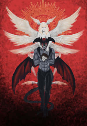 Devilman Crybaby Angeland Demon Artwork Wallpaper