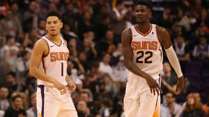 Devin Booker And Deandre Ayton Suns Wallpaper