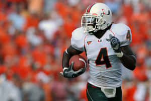 Devin Hester Universityof Miami Football Action Wallpaper