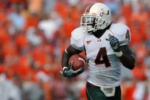 Devin Hester Universityof Miami Football Action Wallpaper