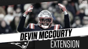 Devin Mccourty In Action During An Nfl Game. Wallpaper