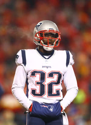 Devin Mccourty In Action On The Field Wallpaper