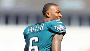 Devonta Smith Eagles Number6 Jersey Wallpaper