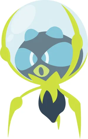 Dewpider, A Water And Bug-type Pokémon In A Simple Artistic Depiction Wallpaper