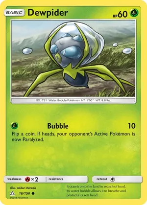Dewpider Pokemon Card Wallpaper
