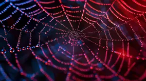 Dewy Spider Web Abstract Wallpaper