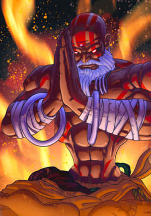 Dhalsim Fire Breathing Yoga Master Wallpaper