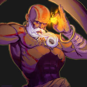 Dhalsim Fire Breathing Yoga Master Wallpaper