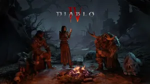 Diablo 4 Campfire In Forest Wallpaper