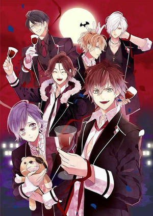 Diabolik Lovers Red Wine Wallpaper