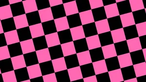 Diagonal Squares Black And Pink Aesthetic Wallpaper