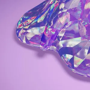 Diamond Aesthetic Shot On A Purple Surface Wallpaper
