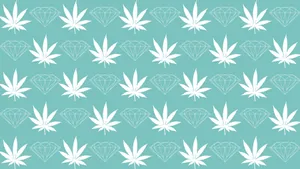 Diamond Supply Co White Cannabis Pattern Wallpaper