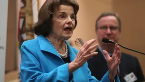 Dianne Feinstein Explaining With Her Hands Wallpaper