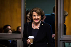 Dianne Feinstein With Coffee Wallpaper