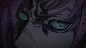 Diavolo, The Enigmatic Antagonist From Jojo's Bizarre Adventure, Posing In Front Of A Dark Backdrop. Wallpaper