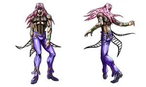 Diavolo, The Mysterious Antagonist From Jojo's Bizarre Adventure, In A Vibrant And Dangerous Pose. Wallpaper