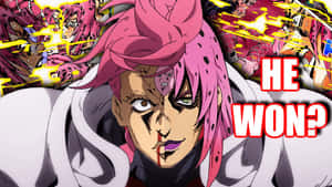 Diavolo, The Powerful Antagonist From Jojo's Bizarre Adventure, Stands Fiercely In A Striking Pose. Wallpaper