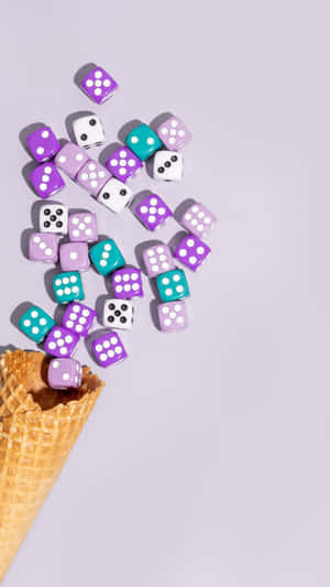 Dice Cone Math Aesthetic Wallpaper