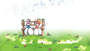 Diddl And Friends Relaxing Wallpaper