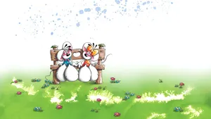 Diddl And Friends Relaxing Wallpaper