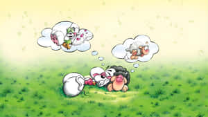 Diddl Dreaming Together Wallpaper