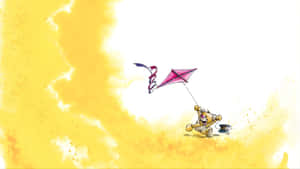 Diddl Flying Kite Adventure Wallpaper