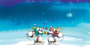 Diddl Ice Skating Adventure Wallpaper