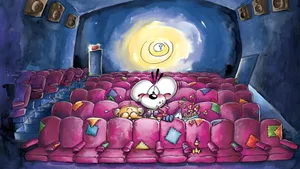 Diddl In Movie Theater Wallpaper