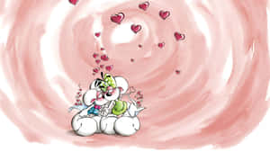 Diddl Love Hearts Wallpaper