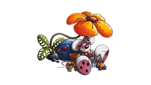 Diddl Mouse With Flower Hat Wallpaper