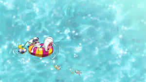 Diddl Summer Pool Fun Wallpaper