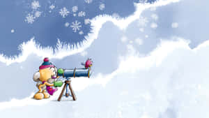 Diddl Winter Snowflake Watch Wallpaper