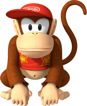 Diddy Kong Strikes A Pose Wallpaper