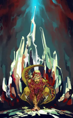 Diego Brando Posing Confidently In His Stylish Attire Wallpaper