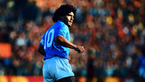 Diego Maradona Football Game Vintage Photography Wallpaper
