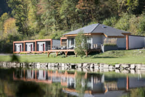 Diekirch Lakeside Modern Housing Wallpaper