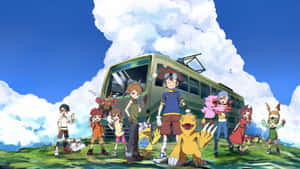 Digimon Adventure Groupwith Digimon Wallpaper