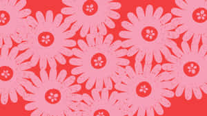 Digital Art Floral Desktop Pink Aesthetic Wallpaper