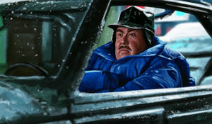 Digital Art John Candy In Winter Wallpaper