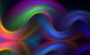 Digital Art Of Cool Colored Wavy Smoke Abstract Wallpaper