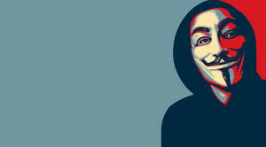 Digital Art Red And Green Hacker Mask Wallpaper