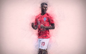 Digital Artwork Marcus Rashford Wallpaper