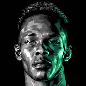 Digital Artwork Of Israel Adesanya Wallpaper